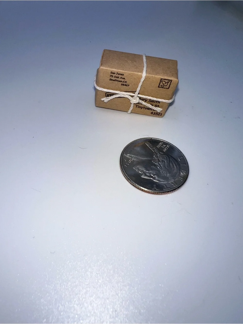 Mini Kraft Gift Box with White Twine